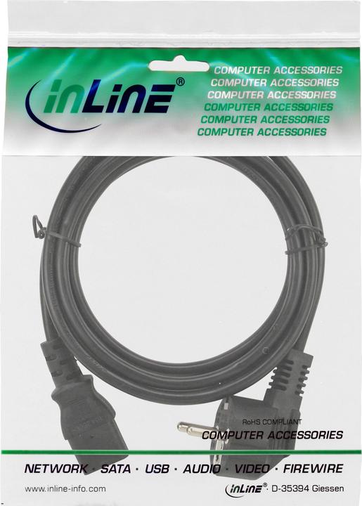 Actual product image InLine Mains plug Schuko to cold appliance plug (1.80 m)
