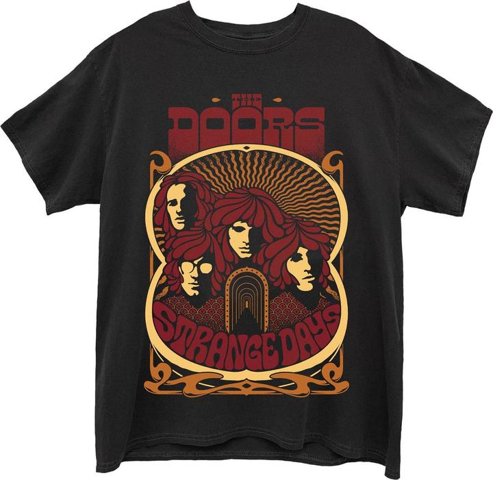 Actual product image The Doors Unisex Adult Strange Days Vintage Poster Cotton T-Shirt (S)