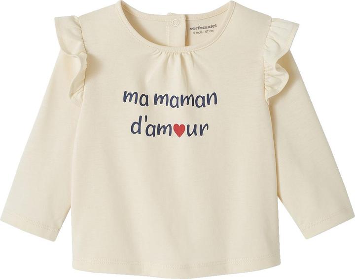 Produktbild Vertbaudet Baby T-Shirt mit Schriftzug Bio-Baumwolle (92)