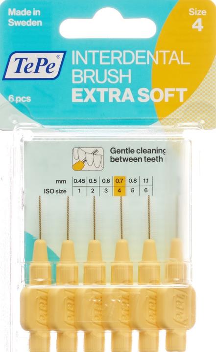 Actual product image TePe Interdental Brush 0.7mm x-soft gelb (6 x, 0.70 mm)