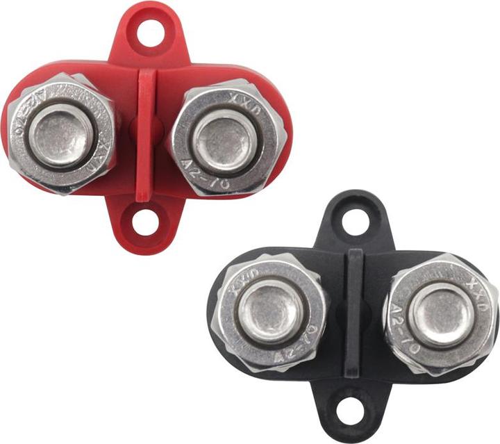 Immagine prodotto Offgridtec Perno terminale doppio / connessione a vite a 2 vie con piastra isolante rimovibile 2 x M10 (3/8")