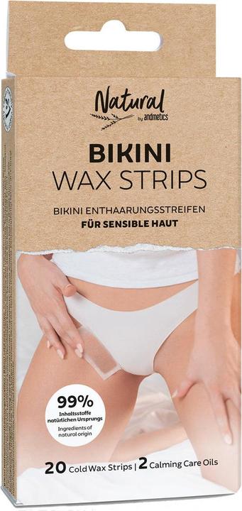 Immagine prodotto Andmetics NATURAL by BIKINI strisce di cera (20 x, 20 g)