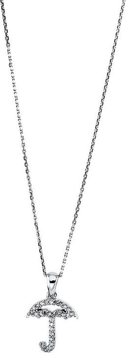 Produktbild Goldberg Diamant Collier 14 kt WG "Regenschirm", mit Öse (Weissgold)