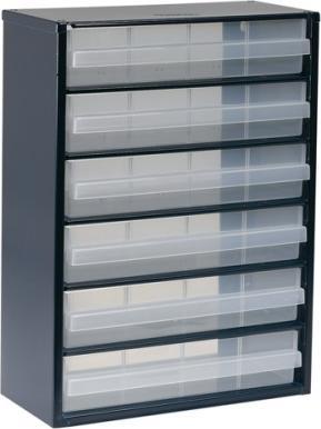 Actual product image Raaco Small parts magazine Steel magazine 906-03 W.306xD.150xH.417mm 6 drawers