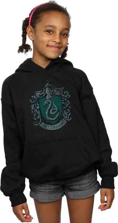 Immagine prodotto Slytherin Distressed Crest Felpa con Cappuccio Ragazze (140, 146)