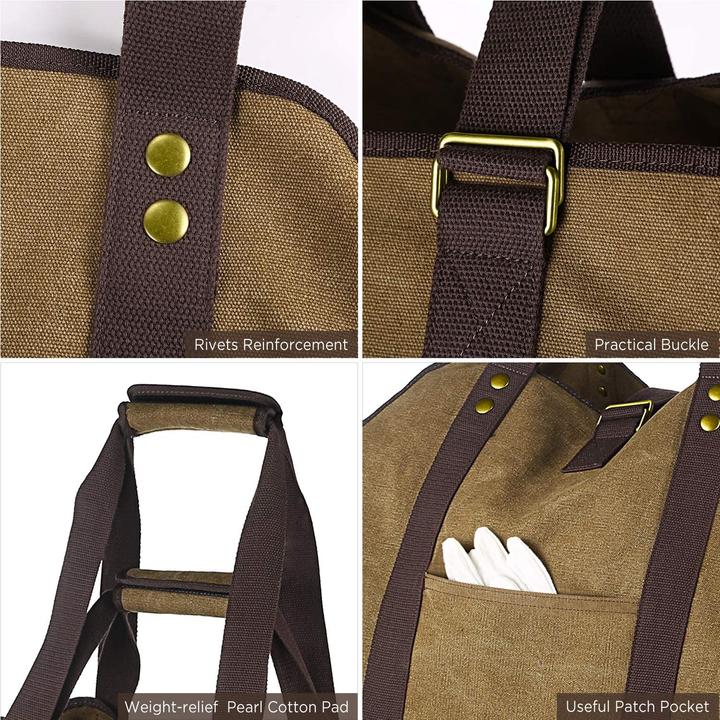 Produktbild Bonthee Brennholztasche aus Segeltuch (60 x 30 x 50 cm)