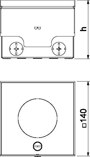 Immagine prodotto OBO Bettermann OBO UDHOME2 VT2 Presa a pavimento con tubo, non assemblata