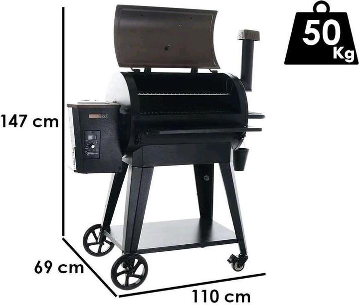 Image du produit Royal Food RFPB 2870 Gril à pellets avec grille en acier inoxydable Surface de cuisson 65x42 cm