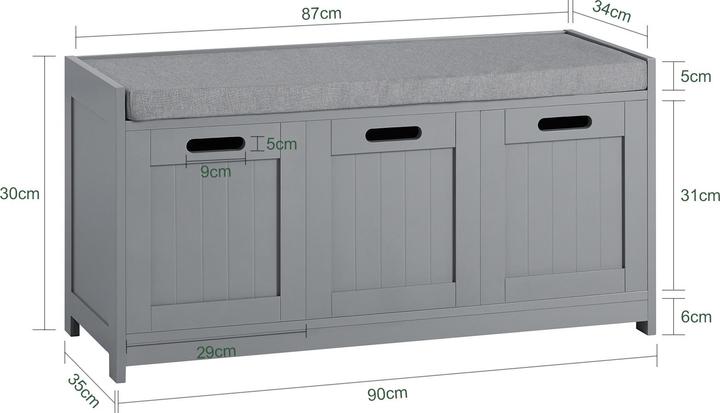 Produktbild SoBuy Sitzkommode (90 cm)
