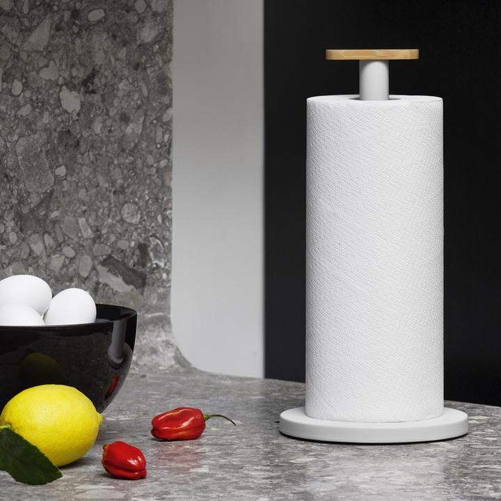 Actual product image Alessi Kitchen roll holder MATTINA light grey