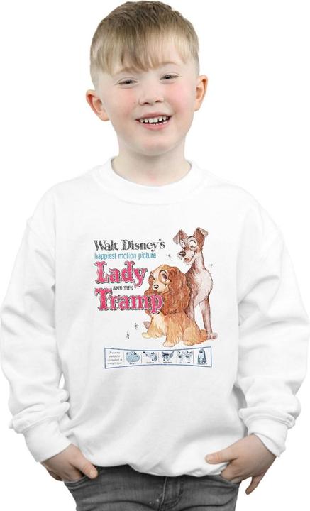 Immagine prodotto Disney Lady And The Tramp Distressed Classic Poster Felpa Ragazzi (140, 146)