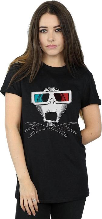 Immagine prodotto Disney Nightmare Before Christmas Jack Skellington 3D Glasses Maglietta Ampia Donna (XXL)