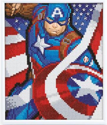 Image du produit Craft Buddy Captain America, 21x25cm image avec cadre Crystal Art