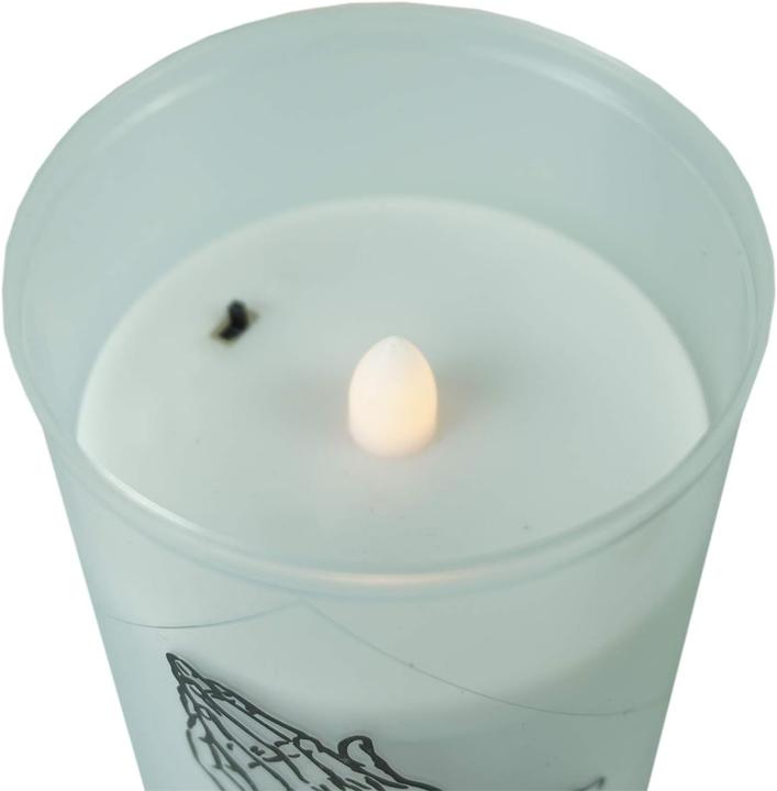 Produktbild Novaliv LED Grablicht weiss Dauerbrenner Flackereffekt inkl. Batterien Grabkerzen Friedhofskerze Gedenkkerze (4 Stk.)