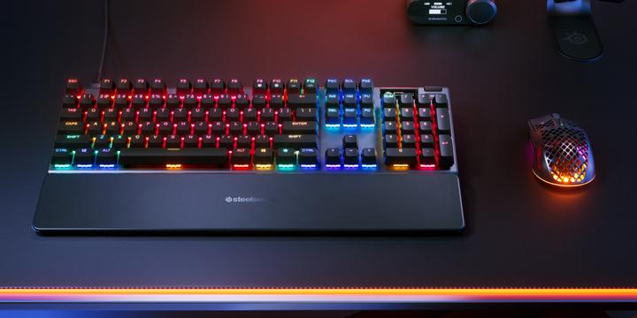 Actual product image SteelSeries | Gaming Keyboard | Apex Pro Gen 3 | Wired | US Layout | Black | USB-C | OmniPoint 3.0 Adjustable Hy (US, Cable)