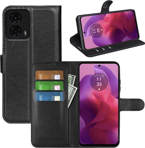 Immagine prodotto MU Classic Serie di copertine per libri in pelle Litchi (Motorola Moto G04, Motorola Moto G24, Motorola Moto E14)