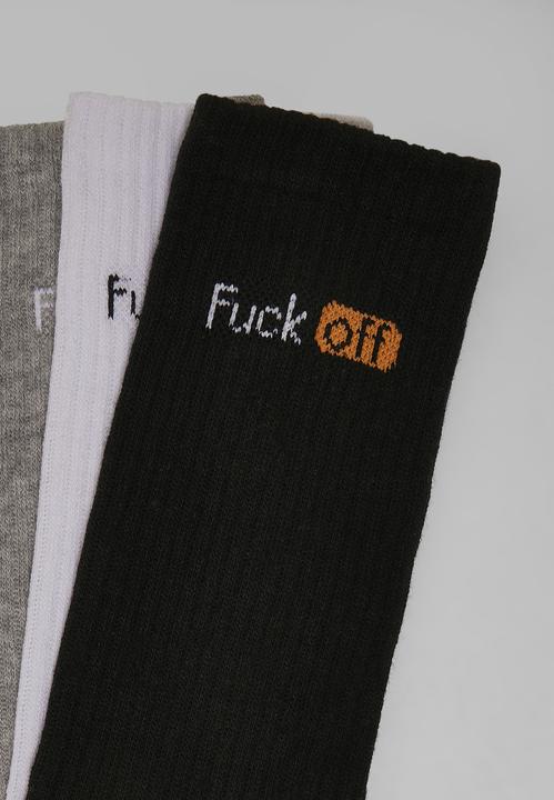 Immagine prodotto Mister Tee Calzini Fuck Off 3-Pack (confezione da 3, 35 - 38)