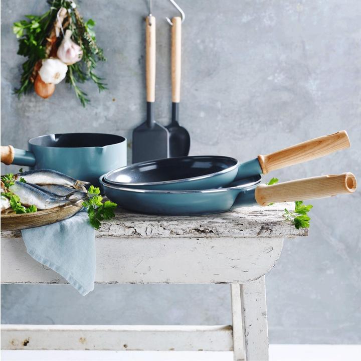 Actual product image Greenpan Mayflower Inductie Pannenset - 3-Delig + 2 Accessoires - PFAS-vrij (28 cm, Pan set + pot set, Aluminium)