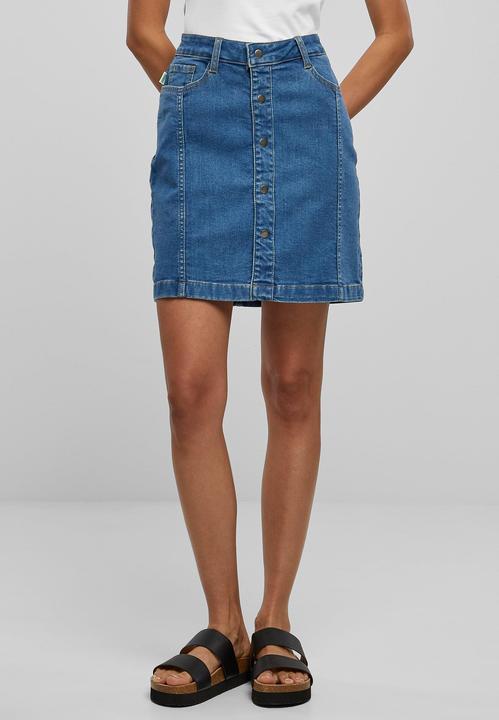 Produktbild Urban Classics Ladies Organic Stretch Button Denim Skirt - 69955 (26)