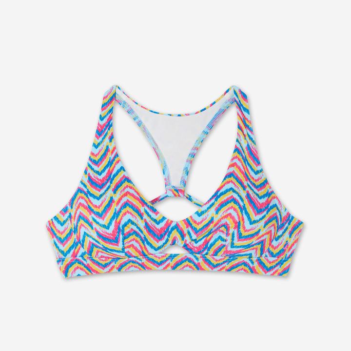 Actual product image Olaian Bikini-Oberteil Bustier Surfen Damen Agatha Pandor blau/rosa (70 B)