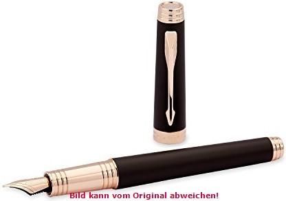 Actual product image Parker Pen S1876395 Fountain pen Premier SOFT BROWN P.C.G. (M, black) (Black, 1 x)