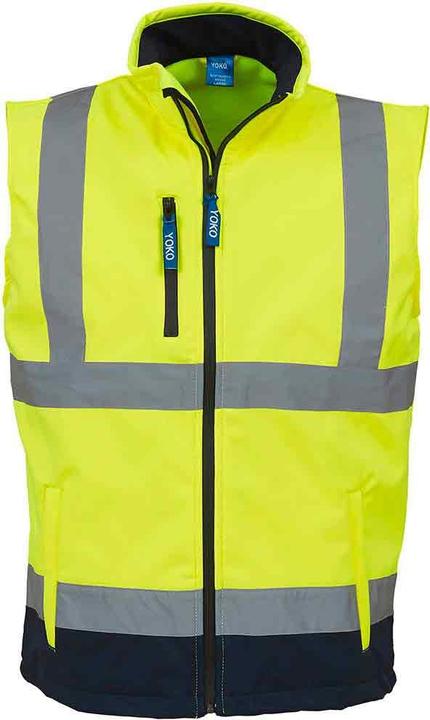 Actual product image Yoko Hi Vis Softshell Work Vest Bodywarmer (S)