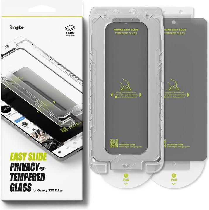 Produktbild Ringke Easy Slide 2er-Pack Sichtschutzglas für Samsung Galaxy S25 Edge (2 Stück, Samsung Galaxy S25 Edge)