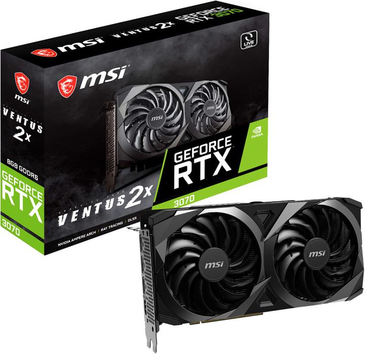 Produktbild MSI GeForce RTX 3070 Ventus 2x OC LHR (8 GB)