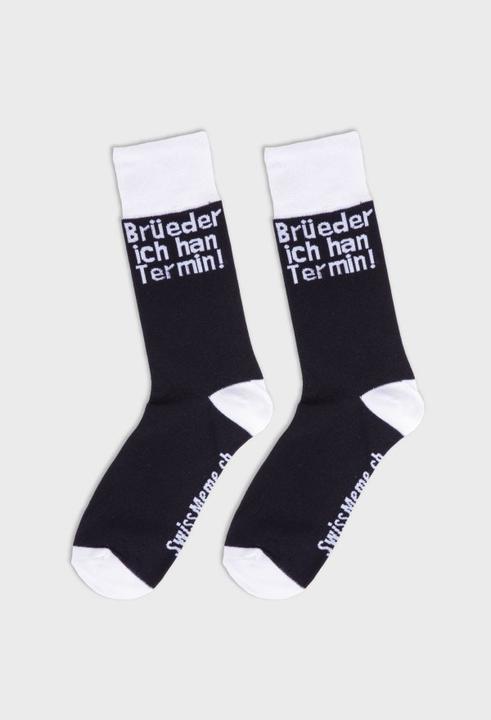SwissMeme Brüeder ich han Termin! Socken (37 - 42)