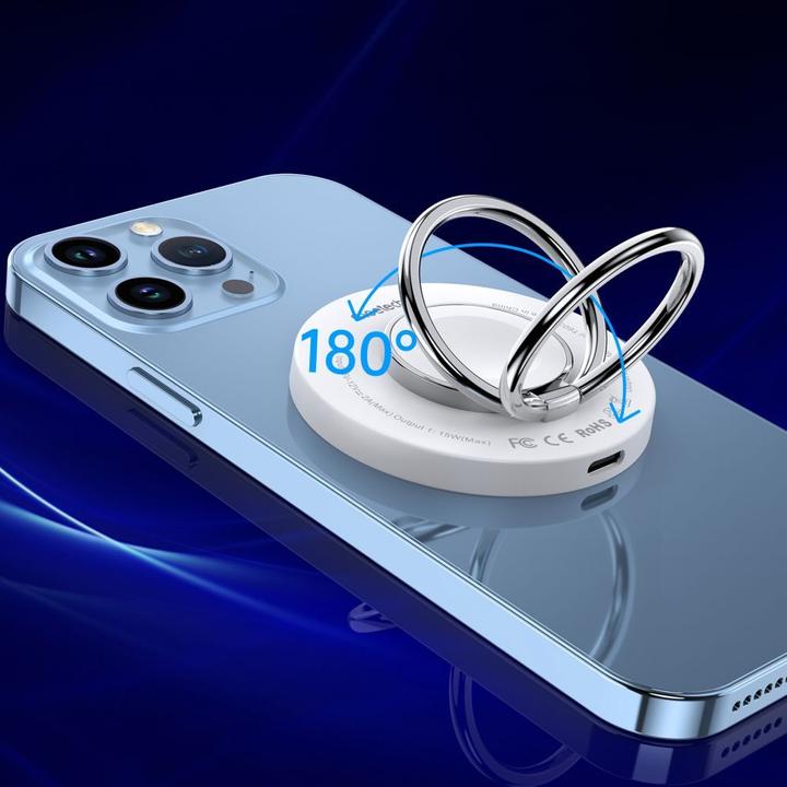 Image du produit Choetech Bezprzewodowa ładowarka indukcyjna 2w1 T603-F, uchwyt (biała) (15 W)