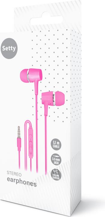 Actual product image Setty wired earphones SPD-J-26 pink (Cable)