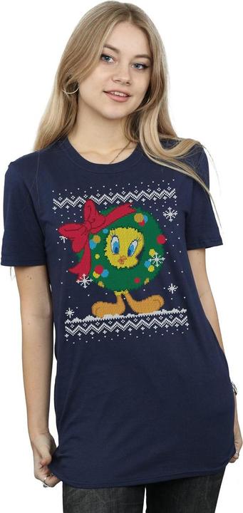 Produktbild Looney Tunes Tweety Pie Christmas Fair Isle TShirt (S)
