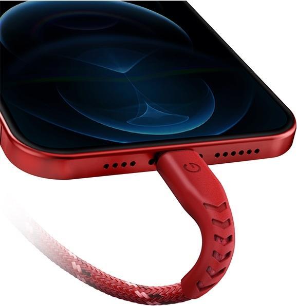 Actual product image Energea cable Nyloflex USB - Lightning Charge and Sync C89 MFI 1.5m czerwony/red (1.50 m, USB 3.2 Gen 1)