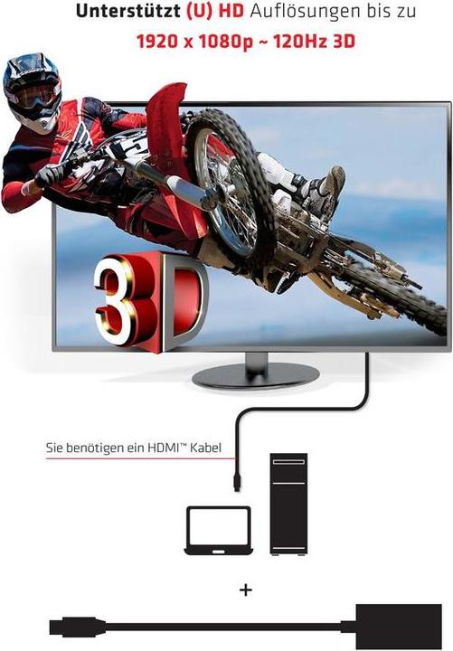 Actual product image Club 3D DisplayPort – HDMI (0.20 m, HDMI, DisplayPort)