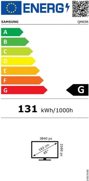 Energie-Label Samsung QM65R (3840 x 2160 Pixel, 65")
