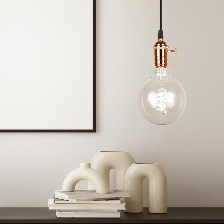 Produktbild s.luce Socket Textilkabel mit Retro-Fassung und Schalter (E27)