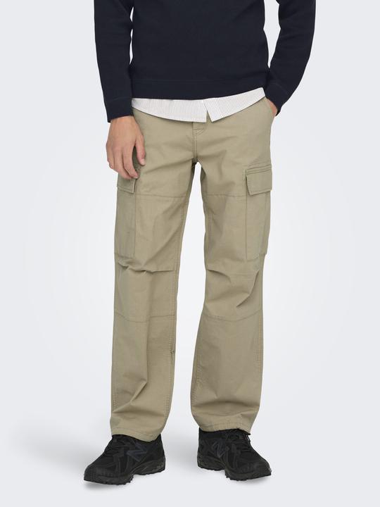 Actual product image Only & Sons Loose fit mid waist elasticated cargo trousers Trousers (W36/L32)