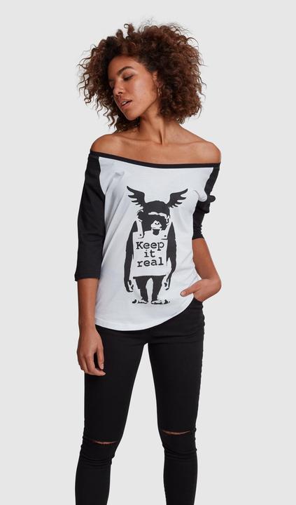 Produktbild Merchcode Ladies Brandalised - Banksy's Graffiti Ape Raglan Tee (XXL)
