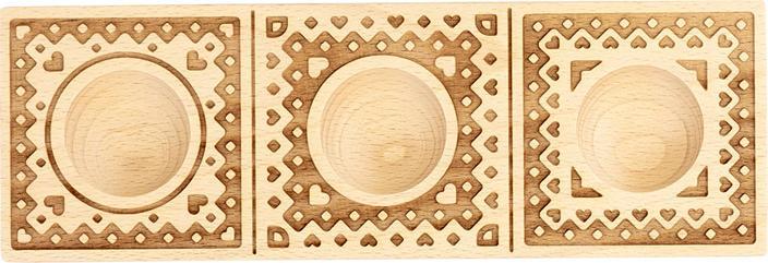 Actual product image Leonardi Wood Handmade ravioli 3-piece wooden mould circles (copy)
