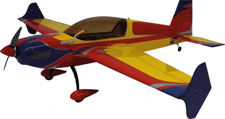 Actual product image Extremeflight-RC extra 300 48" v2 plus red/blue/yellow arf with wing quick release fastener