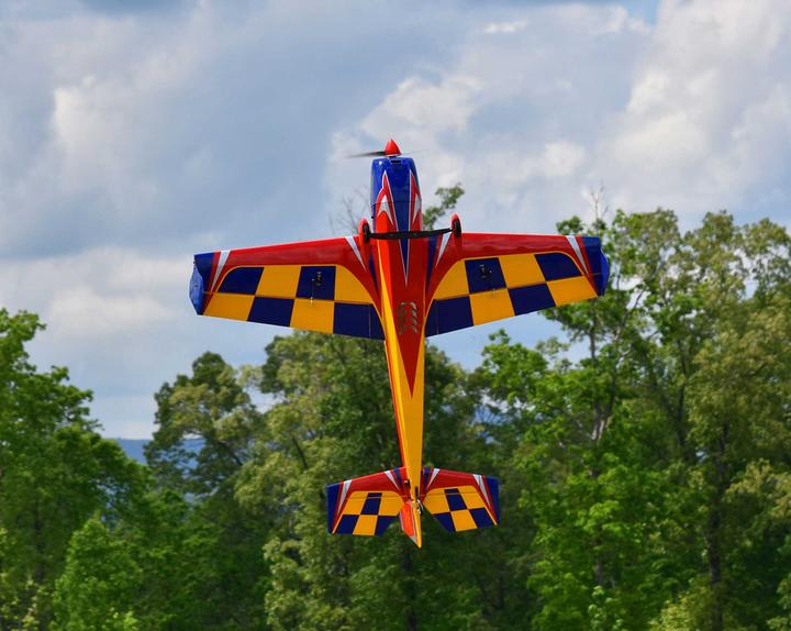 Actual product image Extremeflight-RC extra 300 48" v2 plus red/blue/yellow arf with wing quick release fastener
