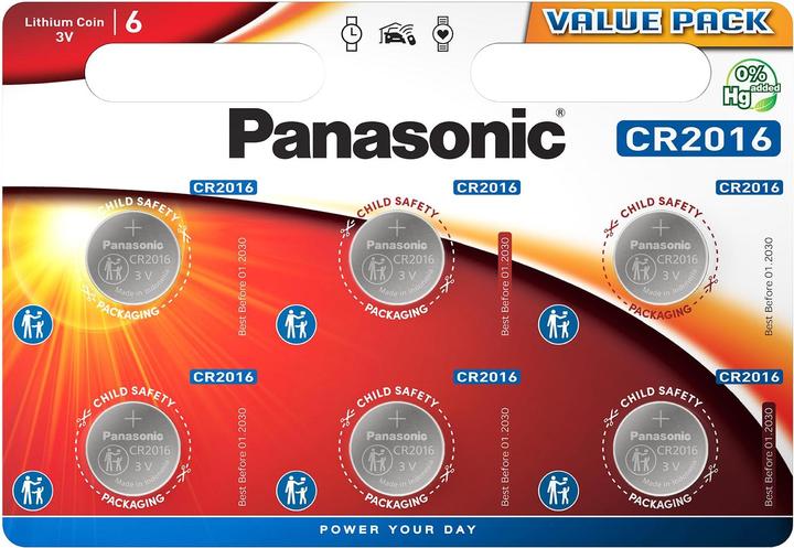 Immagine prodotto Panasonic Potenza al litio CR2016 (6 pz., CR2016, 90 mAh)