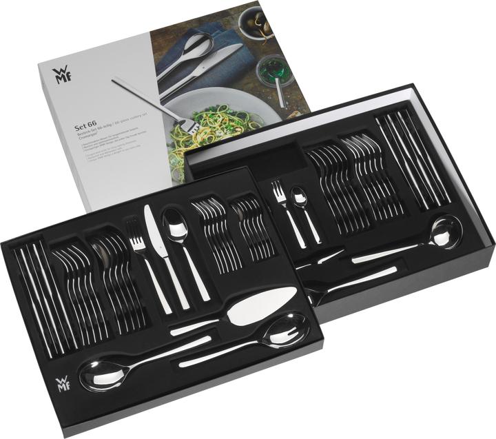 Produktbild WMF Essbesteck Besteckset 12 Personen Boston 66tlg Monobloc Edelstahl 18/10 poliert (66 Stück, Besteck Set)