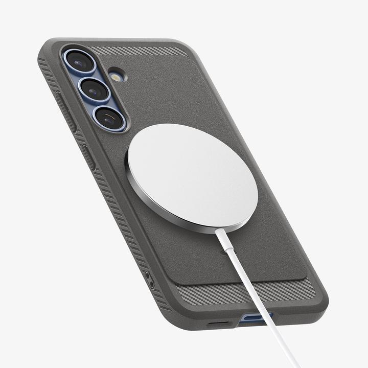 Image du produit Spigen Rugged Armor Mag MagSafe Hülle für Samsung Galaxy S25 – grau (Samsung Galaxy S25)