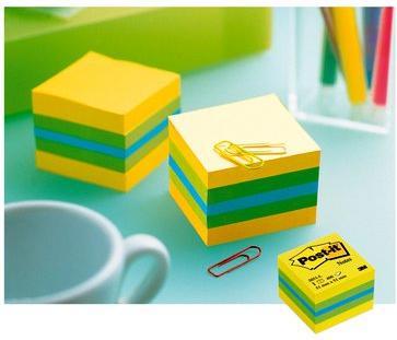 Actual product image Post-it Notes Cube Mini Lemon (51 x 51 mm)