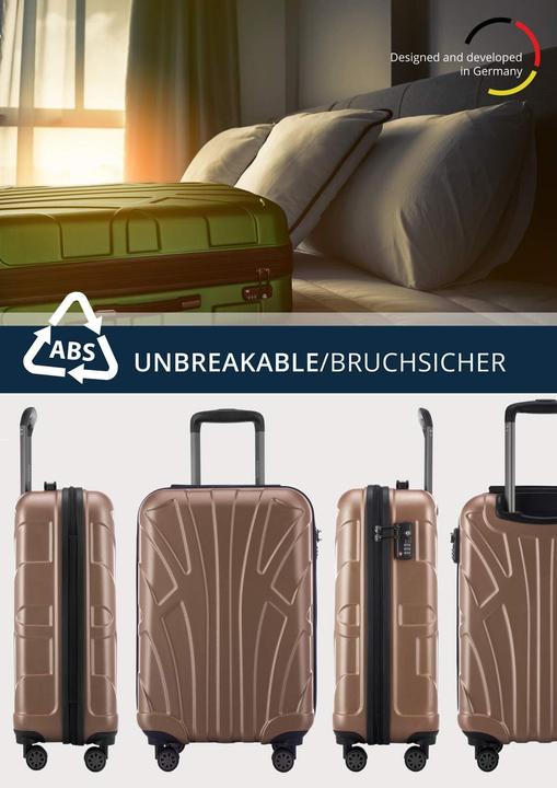Immagine prodotto Suitline Handgepäck Hartschalen-Koffer (34 l, Bagaglio a mano (fino a 50 litri))
