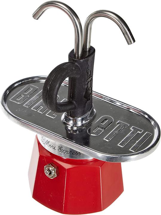 Produktbild Bialetti Mini Express Kaffeemaschine rot 2tz + 2 Tassen (2 T.)