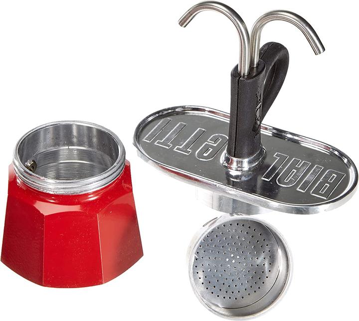Produktbild Bialetti Mini Express Kaffeemaschine rot 2tz + 2 Tassen (2 T.)