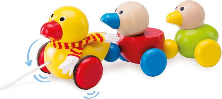 Produktbild Wonderworld Hölzerne Zugtiere Entenfamilie