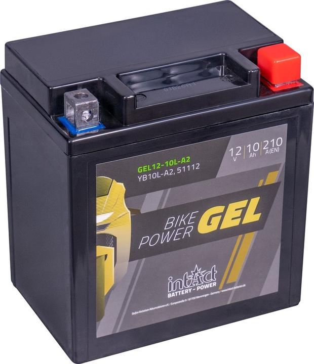 Image du produit Intact GEL12-10L-A2 Bike-Power Batterie moto GEL 10Ah (DIN 51112) YB10L-A2 (12 V, 10 Ah, 210 A)